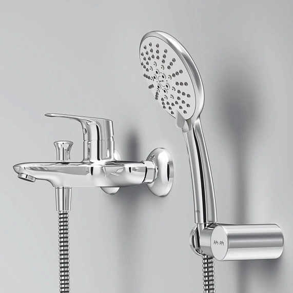 Смеситель для ванны и душа AM.PM Joy F85E15000 душевая лейка, шланг 1750, хром-4