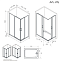 Душевое ограждение без поддона 120x90 AM.PM Above W9XG-403-12090-BT профиль черный