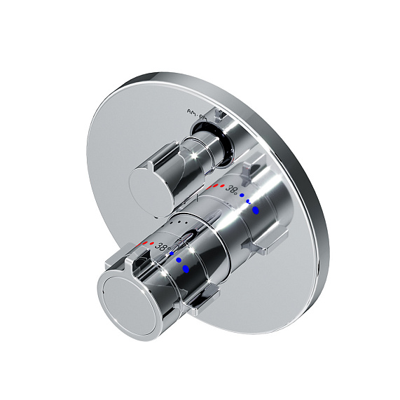 Встраиваемая душевая система AM.PM X-Joy FT85A3RH40 хром: тропический верхний душ, излив с душевой лейкой, термостат-9