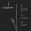Душевая система AM.PM Func F078F722 стойка с тропическим душем, смесителем, изливом, черная