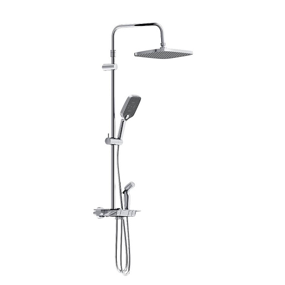 Душевая система Damixa Gala 953770000 стойка с тропическим душем, термостатом, смесителем, хром-5