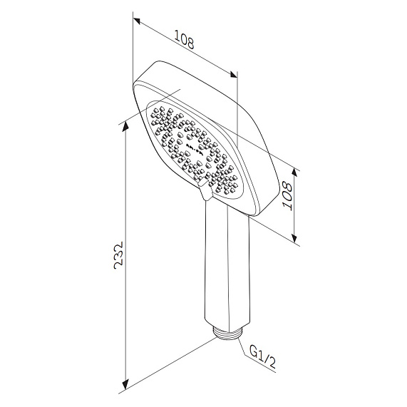 Лейка для душа AM.PM Above W F029W022 черная-7