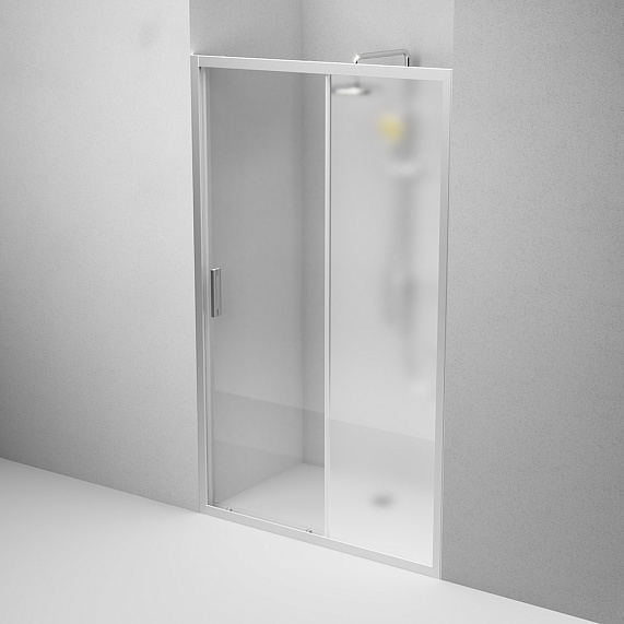 Душевая перегородка с дверью 120x195 AM.PM Gem W90G-120-1-195MM матовое стекло, профиль серебристый-3