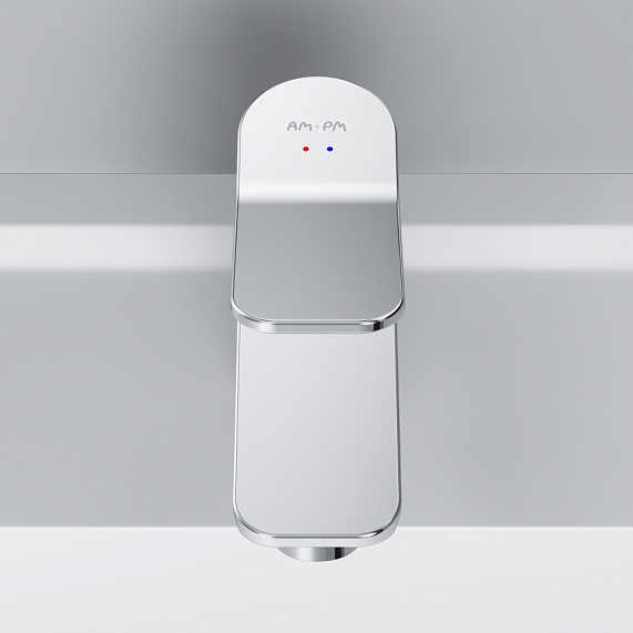 Тумба с раковиной и смесителем 45 AM.PM X-Joy M85AFHX0451WG подвесная белый глянец-2