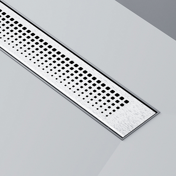 Душевой трап (лоток) 60 AM.PM PrimeFlow W02SC-P11-060-01SB комбинированный затвор со стальной матовой решеткой-9