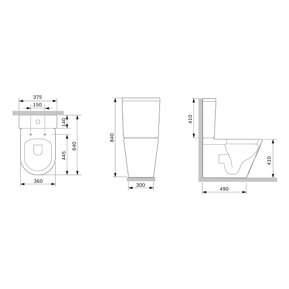 Унитаз напольный AM.PM Func C8F8600SC безободковый с сиденьем микролифт, белый-7