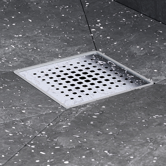 Душевой трап 10x10 AM.PM MasterFlow W01BD-P11-010-01SB комбинированный затвор со стальной матовой решеткой-6
