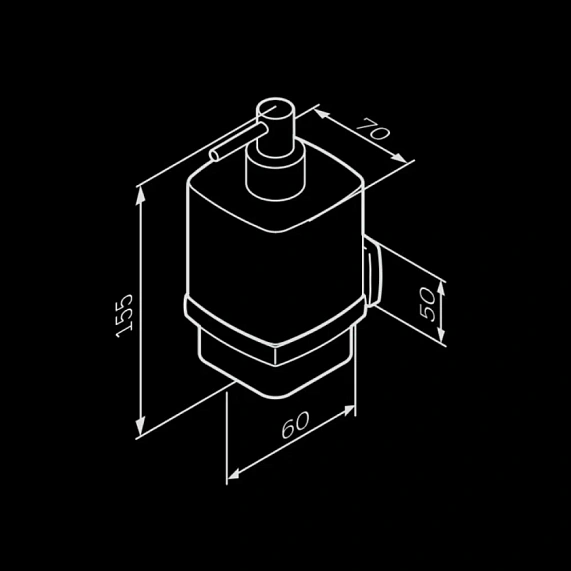 Дозатор для мыла настенный стеклянный AM.PM Gem A9036922 черный-6