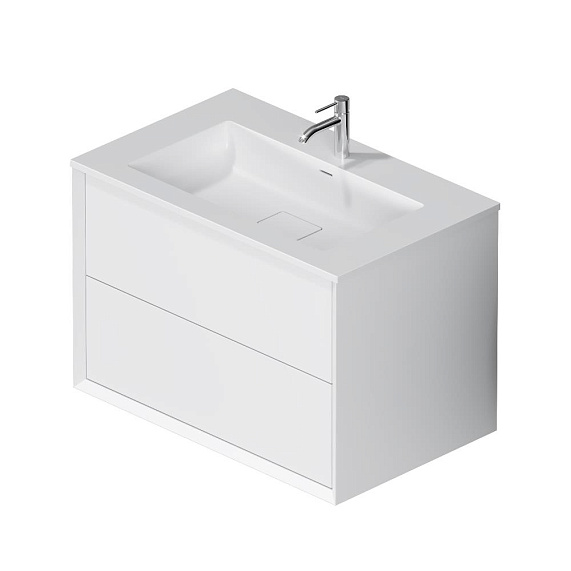 Тумба с раковиной 80 AM.PM Libre M60-FHX0802WM-WPC080SWM подвесная белая матовая-9