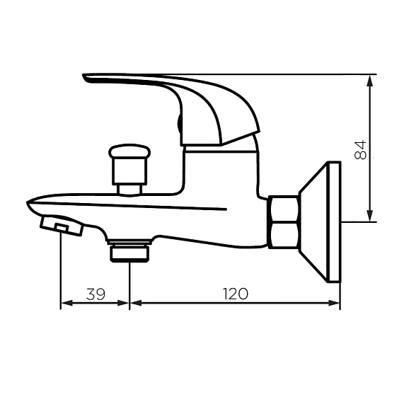 Cмеситель для ванны и душа Dorff Stark D1101000 хром-6