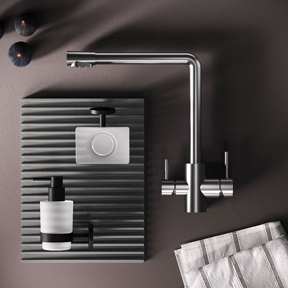 Смеситель для кухни AM.PM X-Joy S F85B05711 высокий, с каналом питьевой воды, сатин-5