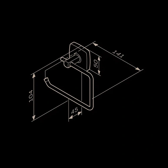 Держатель для туалетной бумаги настенный AM.PM Gem A9034100 хром-7