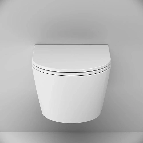 Унитаз подвесной безободковый с инсталляцией AM.PM Func IS90138.8F1701 сиденьем микролифт, черной механ. клавишей-4