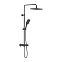 Душевая система Damixa Gala 953800300 стойка с тропическим душем, термостатом, смесителем, черная матовая