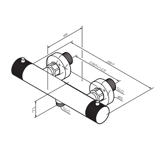 Смеситель для душа AM.PM Libre F6040022 термостат, черный-12