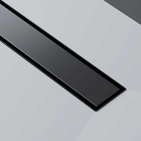 Душевой трап (лоток) 80 AM.PM MasterFlow W01SC-U11-080-04BM комбинированный затвор с черной матовой решеткой под плитку-19