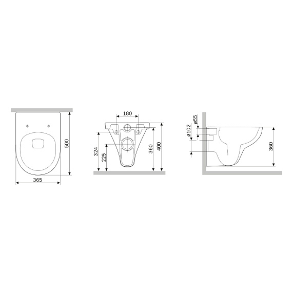 Унитаз подвесной AM.PM Gem C901700SC безободковый с сиденьем микролифт, белый-5