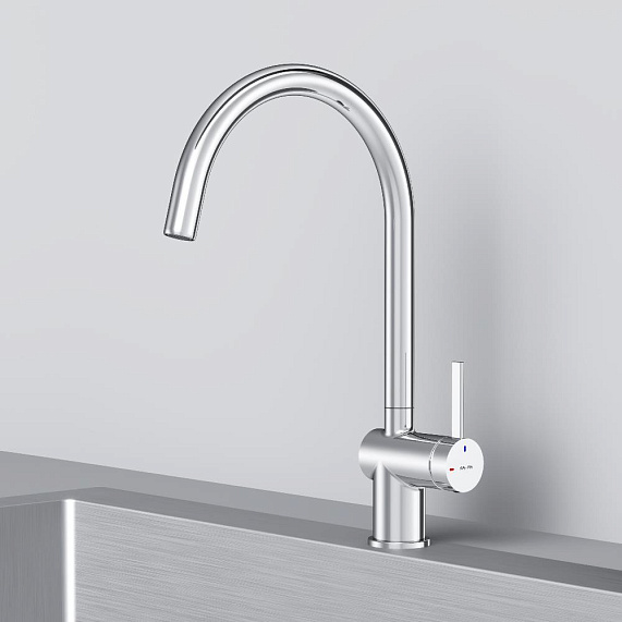 Смеситель для кухни AM.PM Func F8F07000 высокий с С-изливом, хром-6