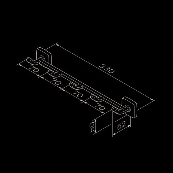 Крючки для полотенец AM.PM Gem A9035900 хром, 5 шт на планке-6