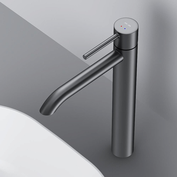 Смеситель для раковины (умывальника) AM.PM Libre F6092022 высокий черный-8