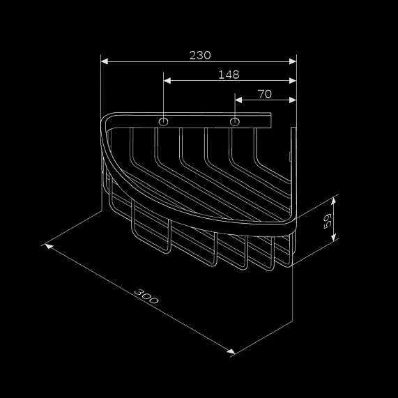 Полка в ванную угловая AM.PM Sense L A7452122 черная-5
