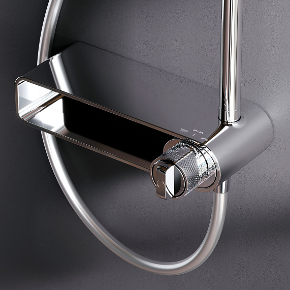 Душевая система AM.PM X-Joy F0785A600 стойка с тропическим душем, смесителем, хром-2