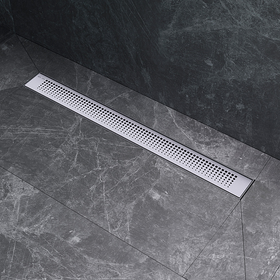 Душевой трап (лоток) 70 AM.PM PrimeFlow W02SC-P11-070-01SB комбинированный затвор со стальной матовой решеткой-5