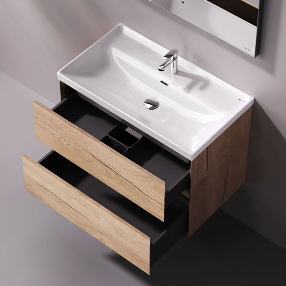 Тумба с раковиной 80 AM.PM Above M9X-FHX0802OF-WCC0800WG подвесная под дерево-2