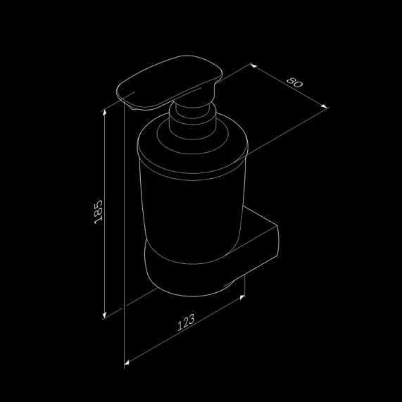 Дозатор для мыла настенный стеклянный AM.PM Sensation A3036900 хром-7