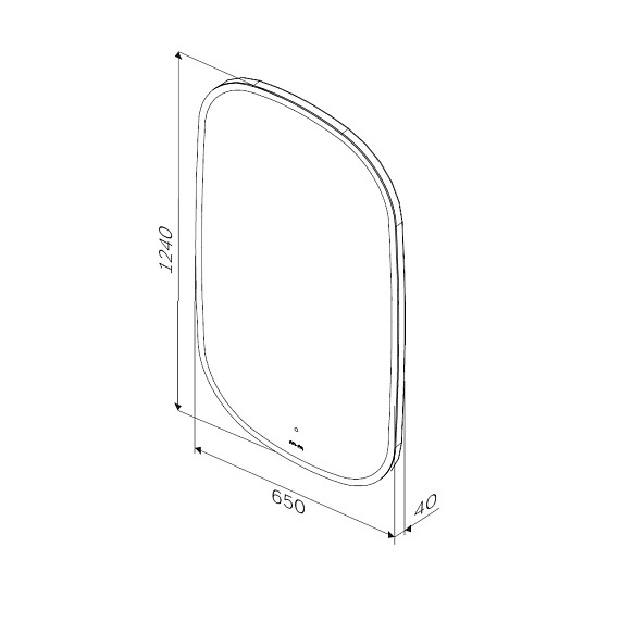 Зеркало с подсветкой в ванную закругленное 65 AM.PM Func M8FMOX0651WGH сенсорное-7
