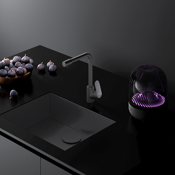 Смеситель для кухни AM.PM Like F8005722 высокий с каналом питьевой воды, черный-4