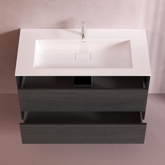 Тумба с раковиной 100 AM.PM Libre M60-FHX1002OF-WPC100SWM подвесная под дерево-1