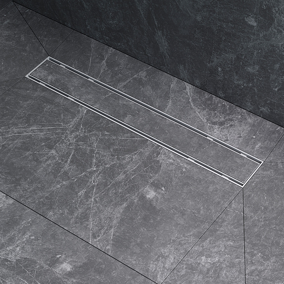 Душевой трап (лоток) 50 AM.PM PrimeFlow W02SC-U11-050-04SB комбинированный затвор со стальной матовой решеткой под плитку-10