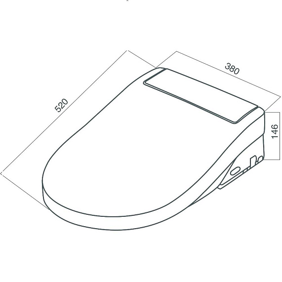 Унитаз-биде подвесной AM.PM Awe C111700WH безободковый c электронным управлением и сиденьем 51WH, белый-8