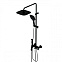 Душевая система Damixa Apollo DX220920300 стойка с тропическим душем, смесителем, черная матовая