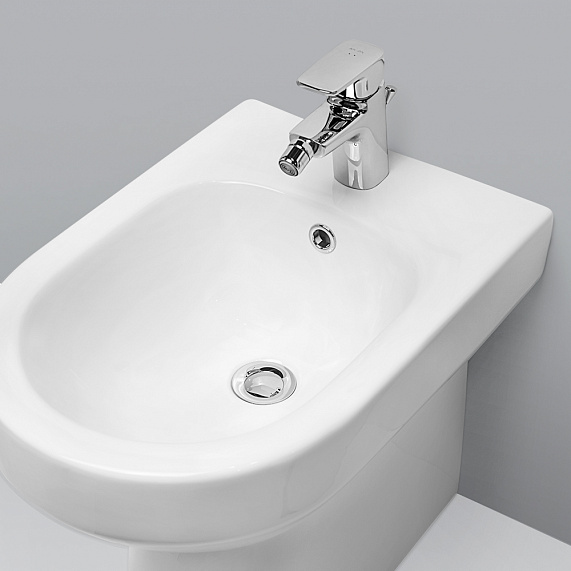 Биде напольное AM.PM Spirit 2.0 C703111WH белый глянец + смеситель хром-5