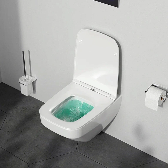 Унитаз подвесной безободковый с инсталляцией AM.PM Inspire 2.0 IS47051.50A1700 сиденьем микролифт, хром пневм. клавишей-3